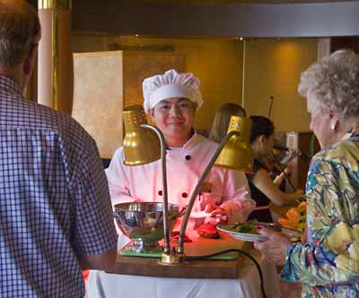 chef carving roast beef