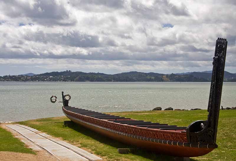 Maori war canoe