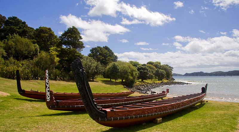 Maori war canoes